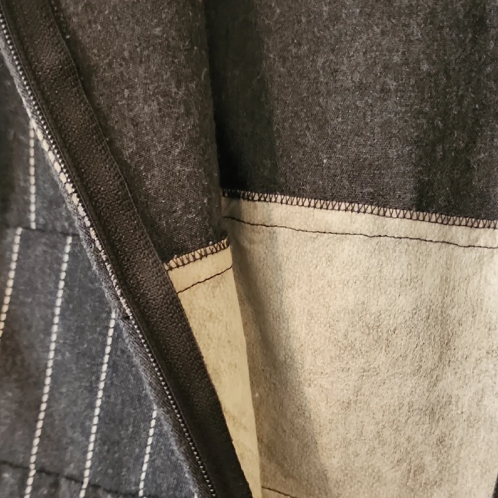 Vintage Charcoal Grey Striped Dress - Picture 6 of 6